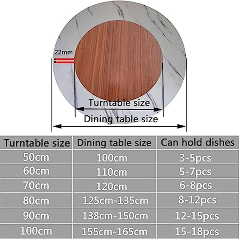 Vassoio girevole in legno massiccio da 101,6 cm, per tavolo da pranzo, resistente, rotondo, design a tronchi, perfetto per la cucina di casa, diametro 100 cm, ideale per intrattenere