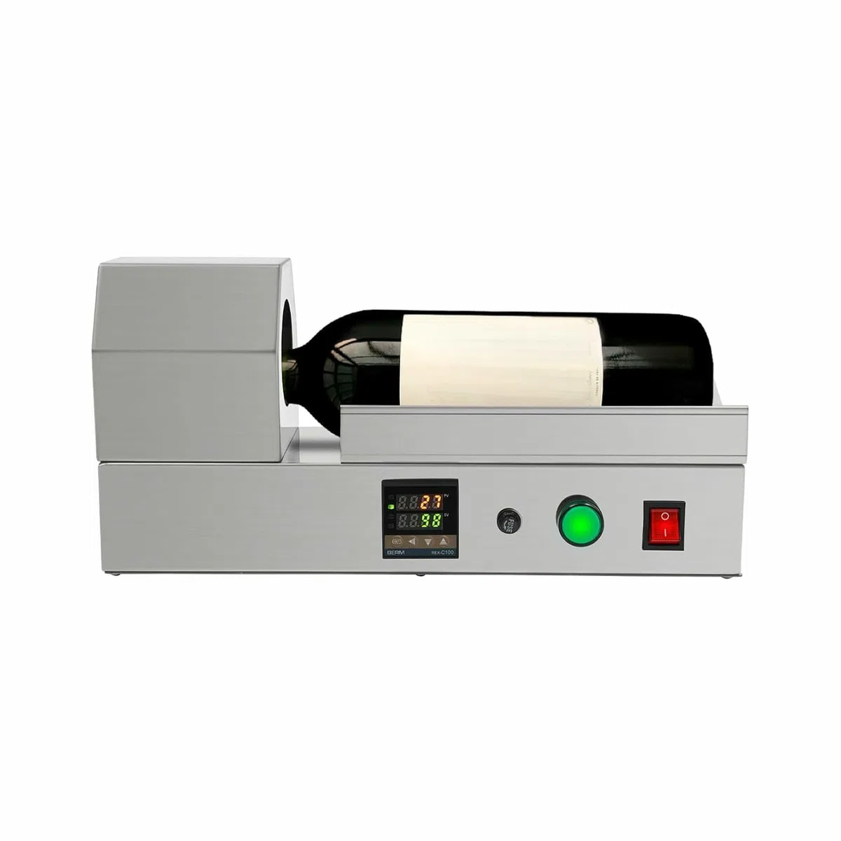 Macchina termoretraibile elettrica per capsule, sigillante termoretraibile in PVC con display digitale e temperatura regolabile per capsule da 70 mm, ideale per sigillare manicotti di bottiglie
