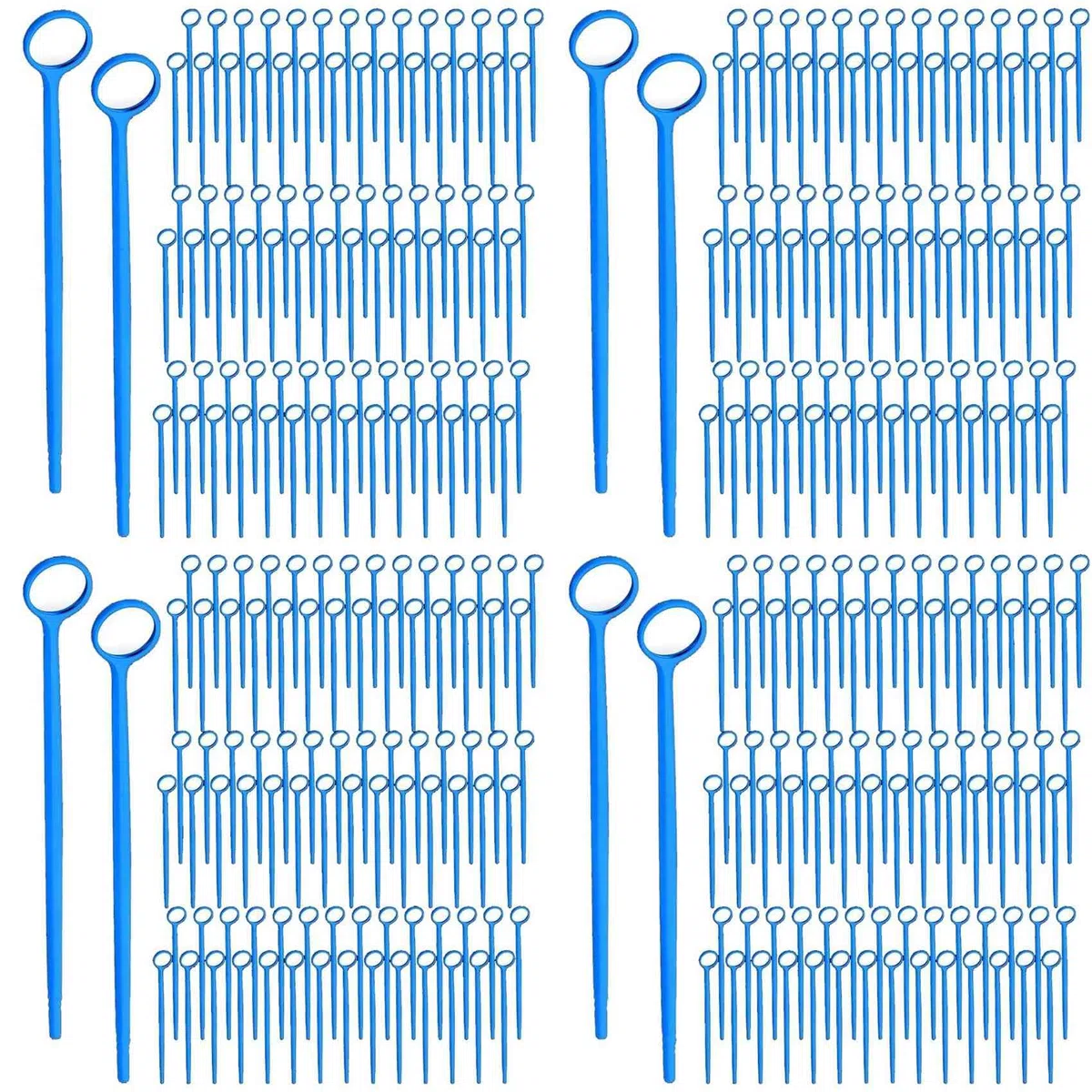Specchio Dentale USA e Getta da 1200 Pezzi Specchietto per Bocca Antiappannamento Specchio Dentale Confezionato Singolarmente per Denti Orali, Blu