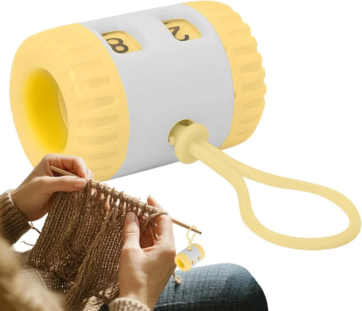 Contagiri per maglia, strumento conta-punti, conta-punti portatile con finitura elegante, per uncinetto, maglia e lavorazione filati