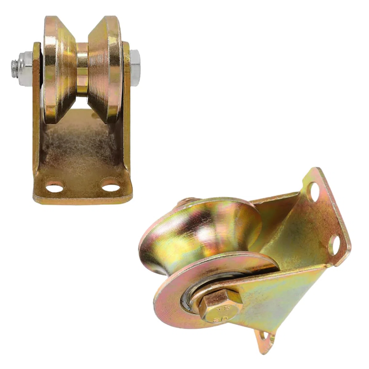 Heavy Duty U-Groove pulegge, rulli in acciaio per cavi, Cs, funi metalliche e porte scorrevoli, capacità di carico 200 kg, confezione da 4, 50 mm