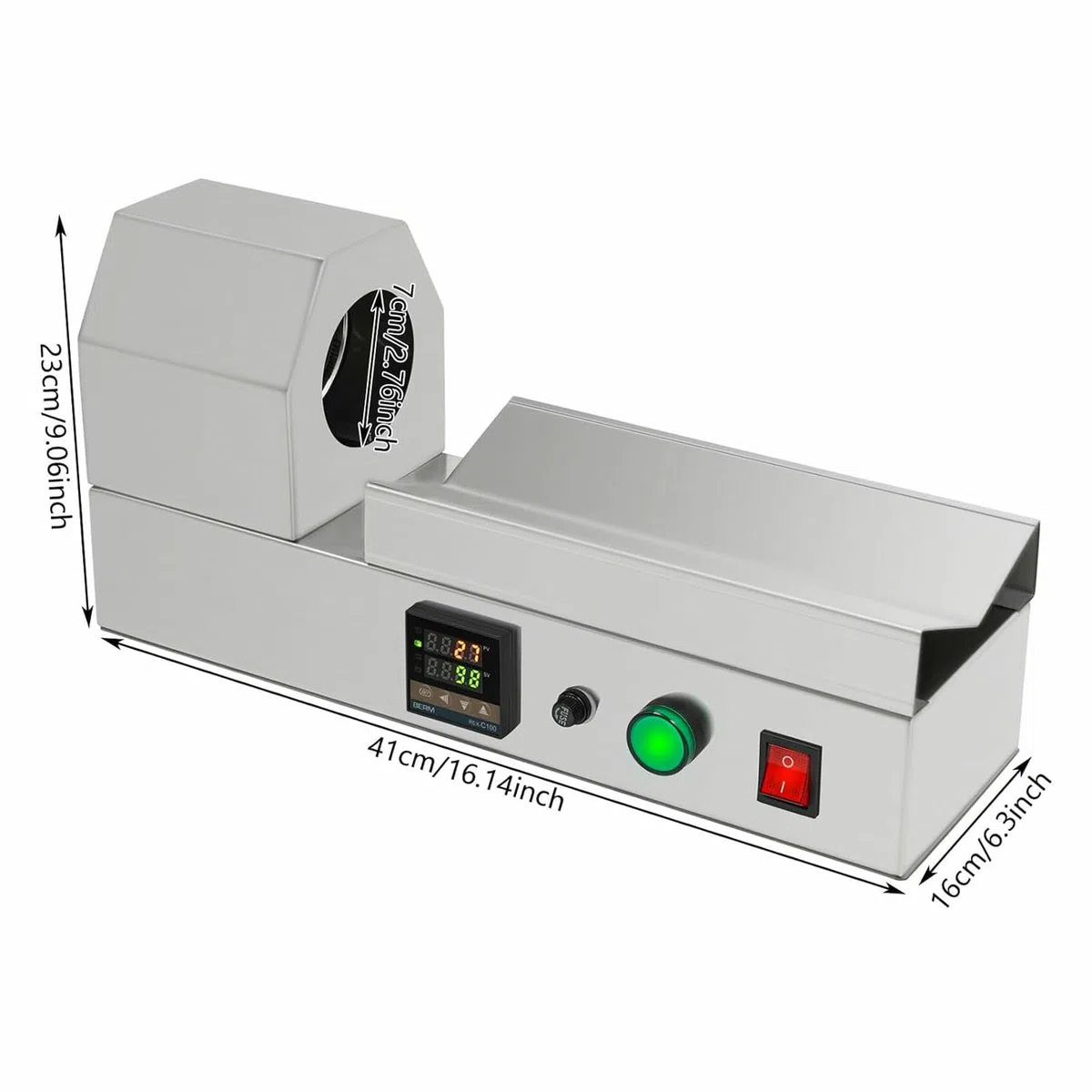 Macchina termoretraibile elettrica per capsule, sigillante termoretraibile in PVC con display digitale e temperatura regolabile per capsule da 70 mm, ideale per sigillare manicotti di bottiglie