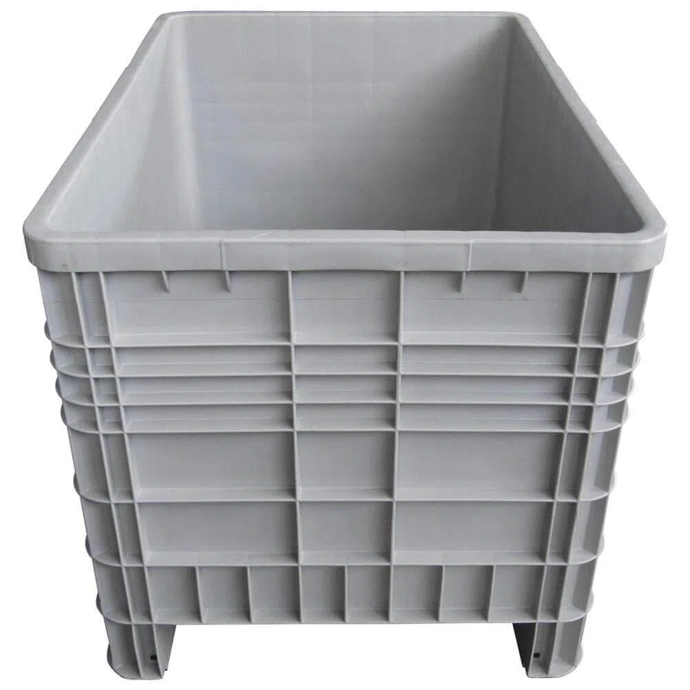 Cassa pallet in plastica (HDPE) 4 piedi, Mis. 1200 L x 800 P x 800 H mm, portata 250 Kg, volume 530 Lt
