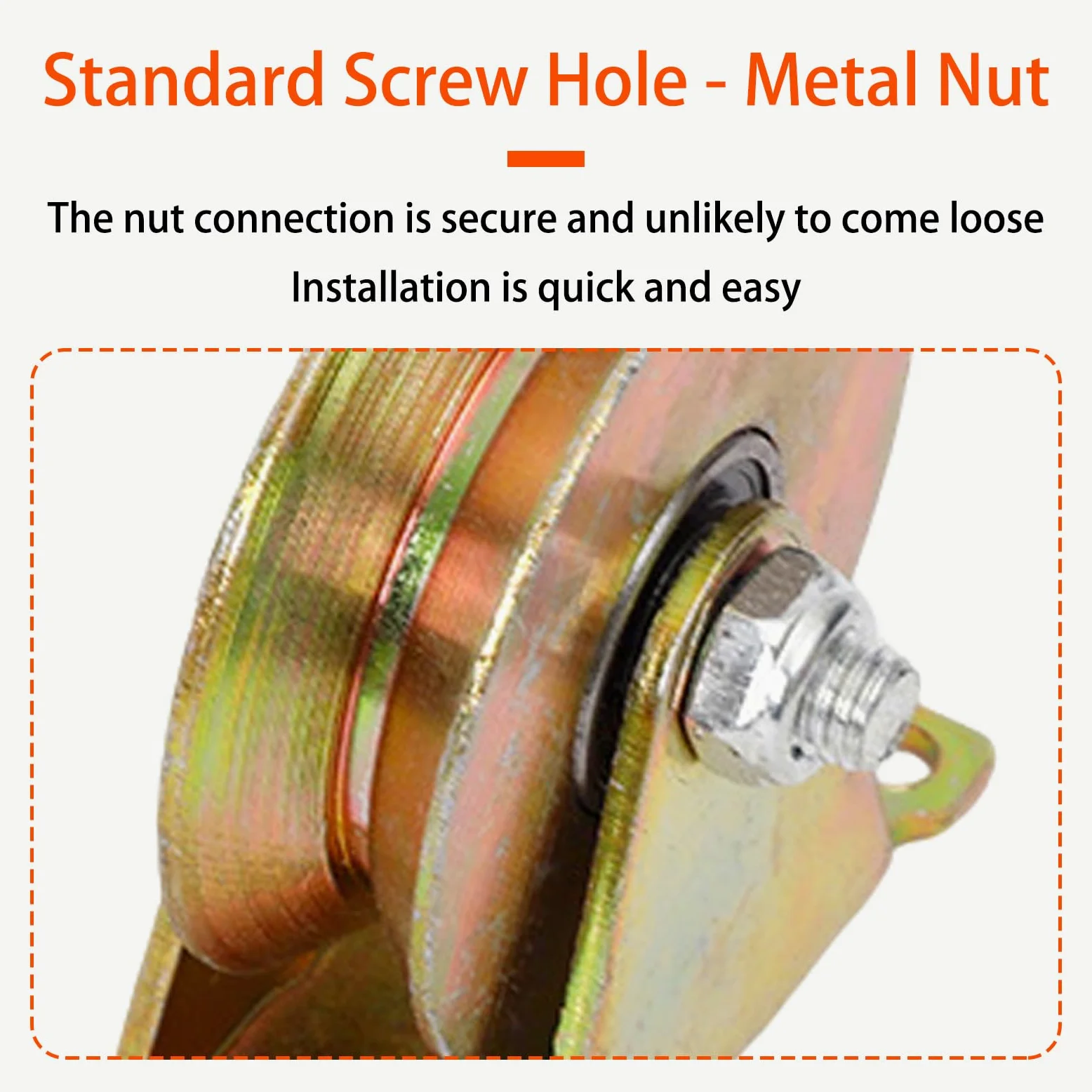 Heavy Duty U-Groove pulegge, rulli in acciaio per cavi, Cs, funi metalliche e porte scorrevoli, capacità di carico 200 kg, confezione da 4, 50 mm