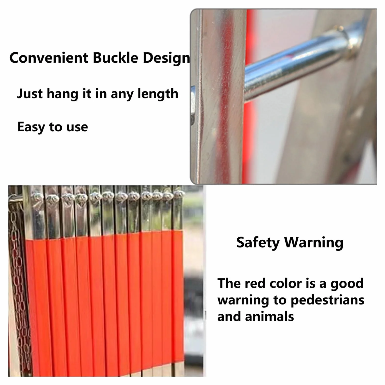 Generico Barriera Mobile espandibile - Recinzione di Sicurezza telescopica Portatile in Acciaio Inox con Ruote per Esterni, Cantieri edili e Garage.