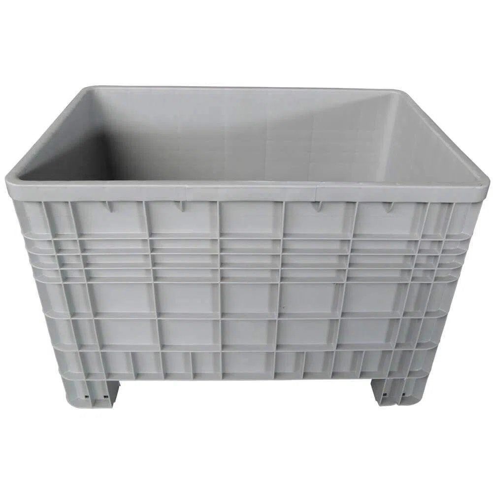 Cassa pallet in plastica (HDPE) 4 piedi, Mis. 1200 L x 800 P x 800 H mm, portata 250 Kg, volume 530 Lt