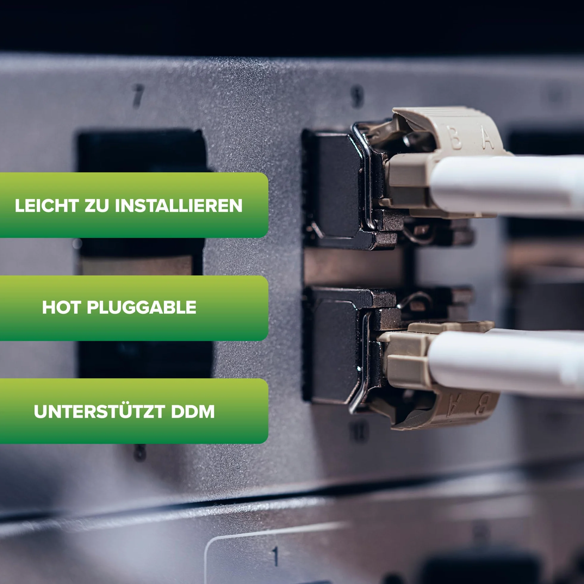 Inline Modulo SFP+ in fibra ottica 10Gb/s Singlemode 1550nm LC, portata fino a 100 km, monitoraggio DDM, hot plug, compatibile MSA, 32335U