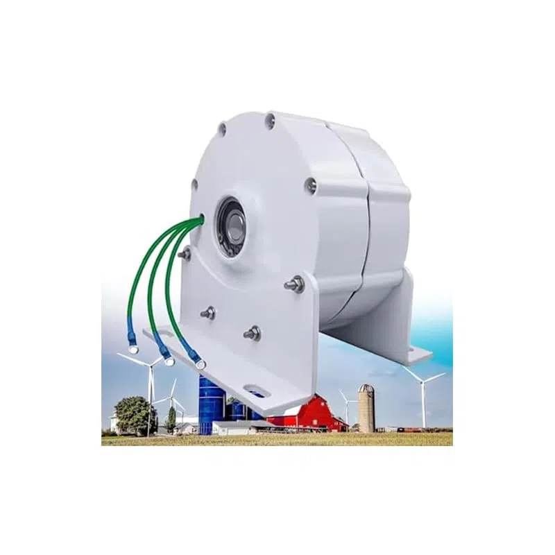Kit generatore per turbina eolica con regolatore di Carica, generatore a turbina Verticale, generatore a magneti permanenti a Basso Numero di Giri, alternatore CA Senza Ingranaggi per Turbin
