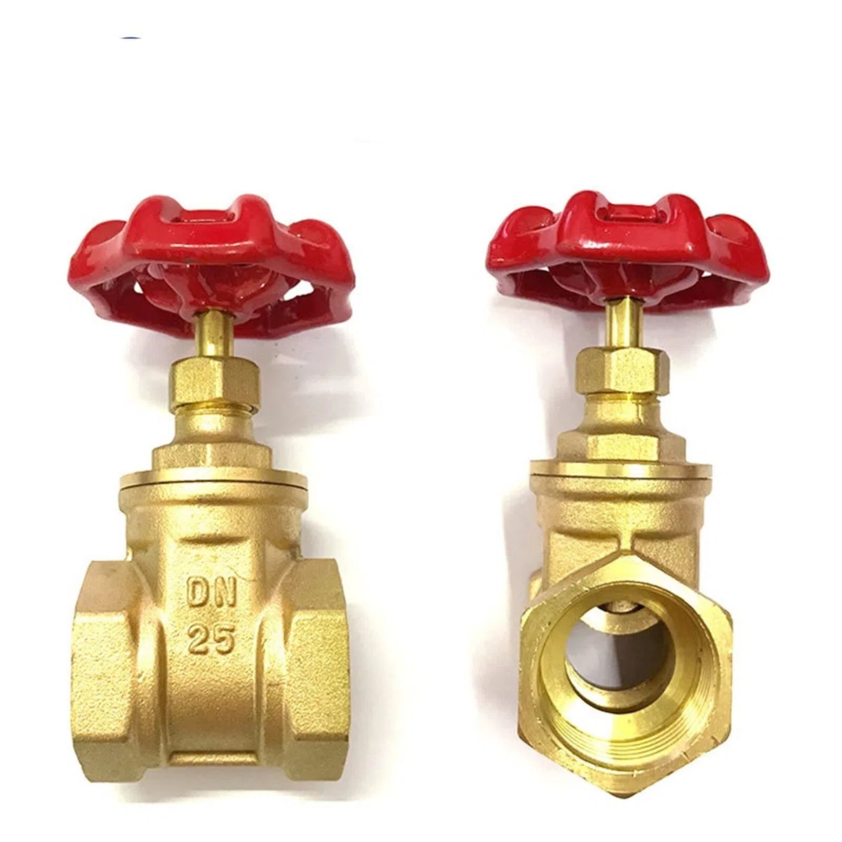 1/4"; 3/8"; 1/2"; 3/4"; 1"; Valvole a saracinesca in Ottone DN15 20 25 Valvola di commutazione dell'Acqua Valvola a saracinesca con Filettatura Interna 1 pz(1.5 inch)