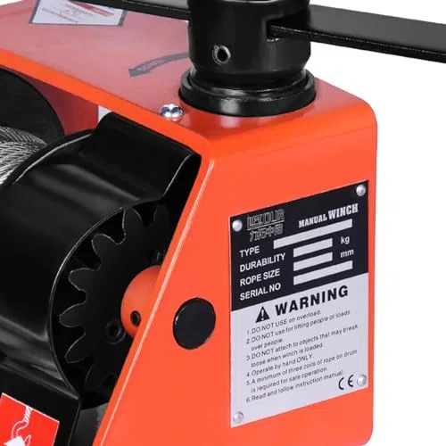 Argano manuale resistente, cricchetto a due vie per ATV, barca, rimorchio, uso marittimo, capacità 907 kg, design durevole per lavori difficili